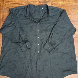 SYNRGY brand men's button-down black shirt in size 4XL